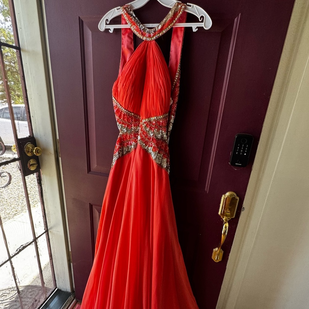 Elegant Red Evening Gown